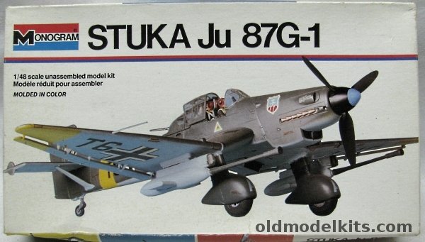 Monogram 1/48 Stuka Ju-87 G-1 Rudel - White Box Issue - (Ju87G1), 6840 plastic model kit